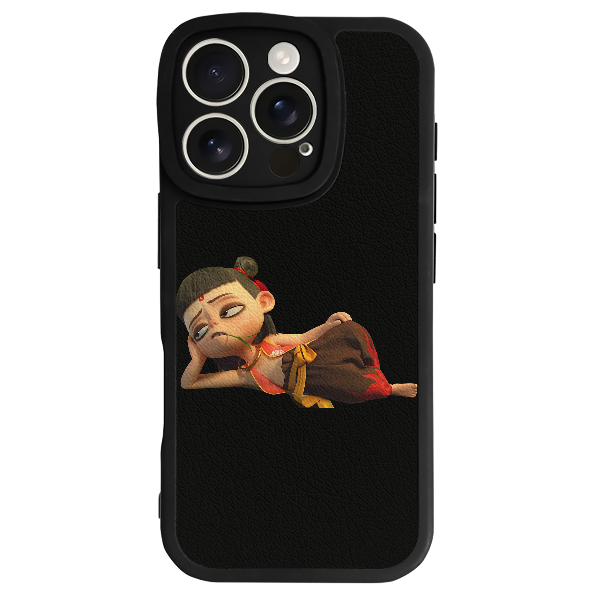 （画像用） Ne Zha 2 ナタ 魔童の大暴れ 【iPhone 16シリーズ対応】シリコンスマホケース（レザー調） 材質：シリコン